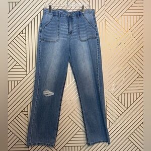 Colorful Planet Baggy Wide Legs Girls Jeans Size 18